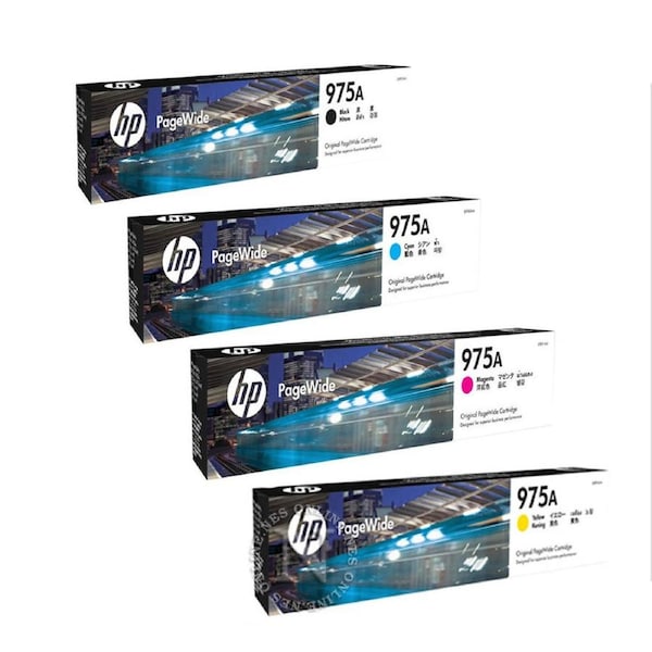 HP 975A 4 Colours Value Pack Ink Cartridge Toner PageWide