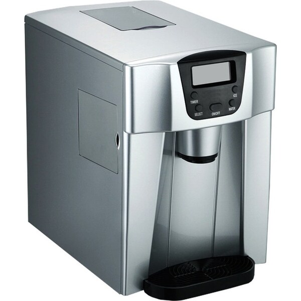 Portable Ice Cube Maker and 2L Water Dispenser - Silver