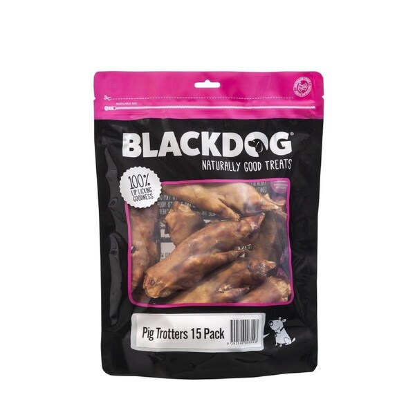 Blackdog Pig Trotters Natural Dog Chew Treats 15 Pack