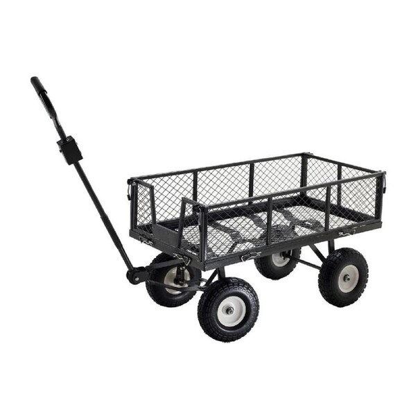 Shift Right Utility Cart Basket Wagon Trolley Pushcart w/ Puncture Proof Wheels