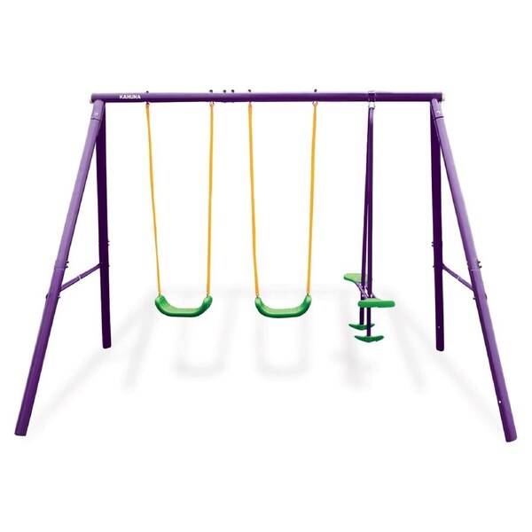 Kahuna Kids Swing Set 4-Seater with Tandem Swing See-Saw
