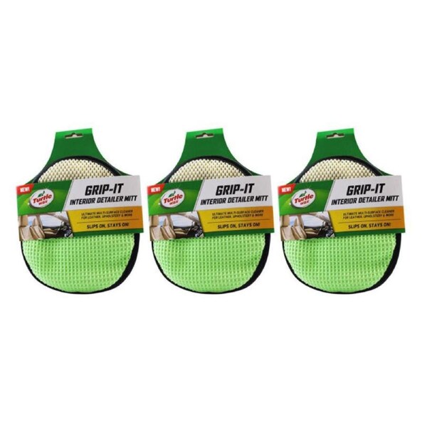 3 Pack x Turtle Wax Grip-It Interior Detailer Mitt