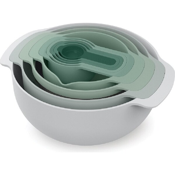 Joseph Joseph Nest 9 Plus Set Measuring Cups Spoons Bowl Set Sage