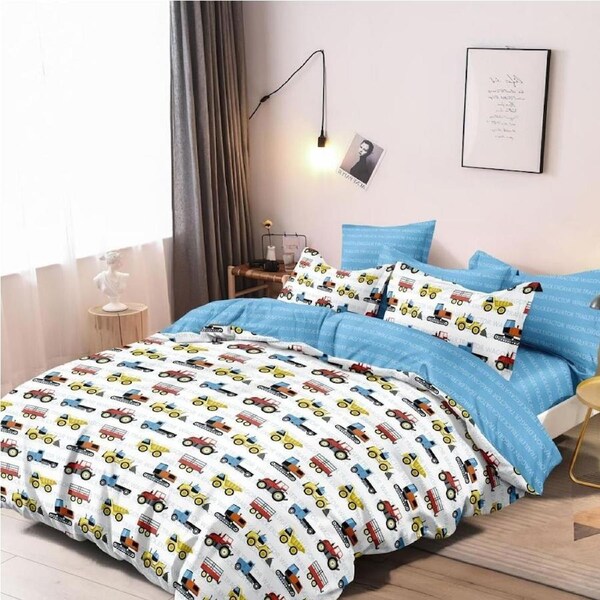 Transport Design Kids/Boys/Girls Quilt/Duvet/Doona Cover Set Queen