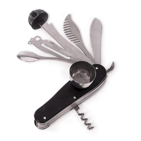 Isgift 11 Travel Bar/Cocktails/Drinks Maker Portable Multi Tool/Muddler/Opener