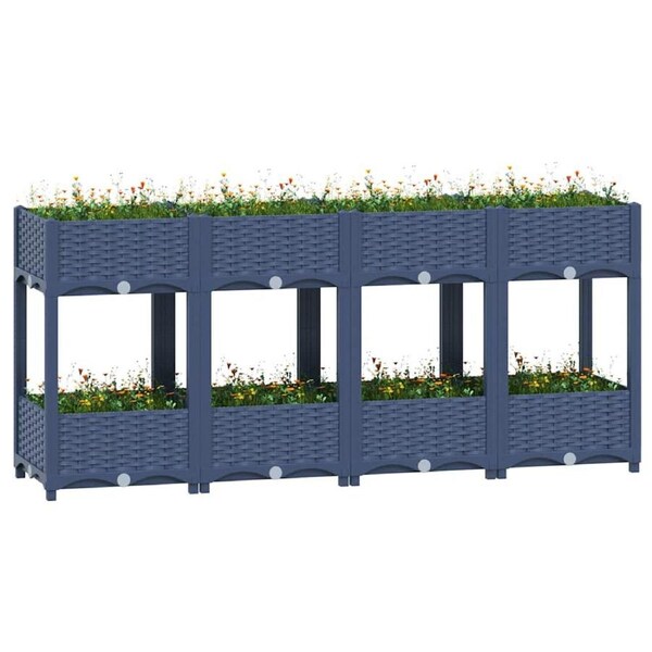 Raised Bed 160x40x71 cm Polypropylene vidaXL