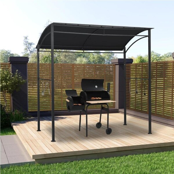 BBQ Gazebo 215x150x220 cm Anthracite Steel vidaXL