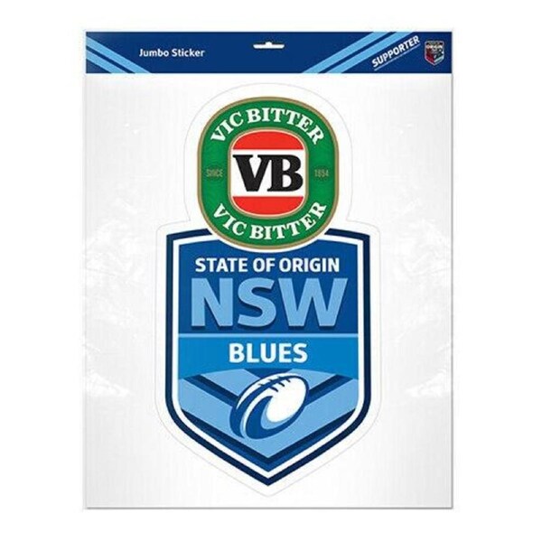 NRL Jumbo Origin Decal - New South Wales Blues NSW - Sticker - 370mm x 482mm