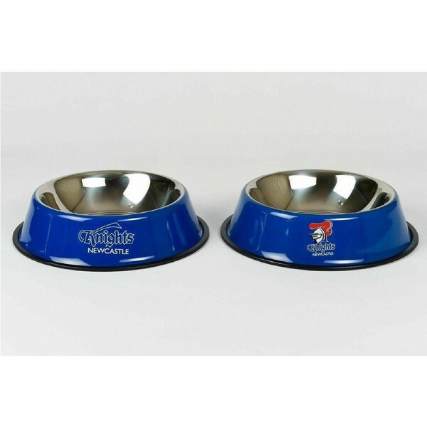 NRL Pet Non Slip Food Bowl - Newcastle Knights - Dog - Cat - Medium