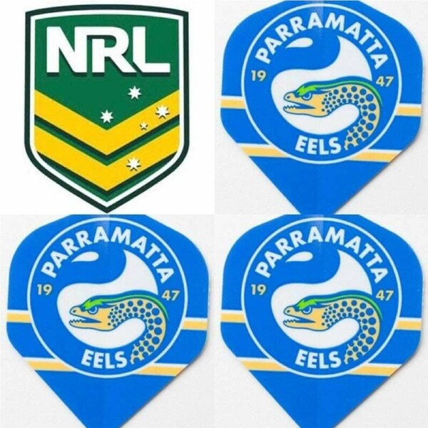 NRL Replacement Dart Flights Set Of 3 - Parramatta Eels - Darts