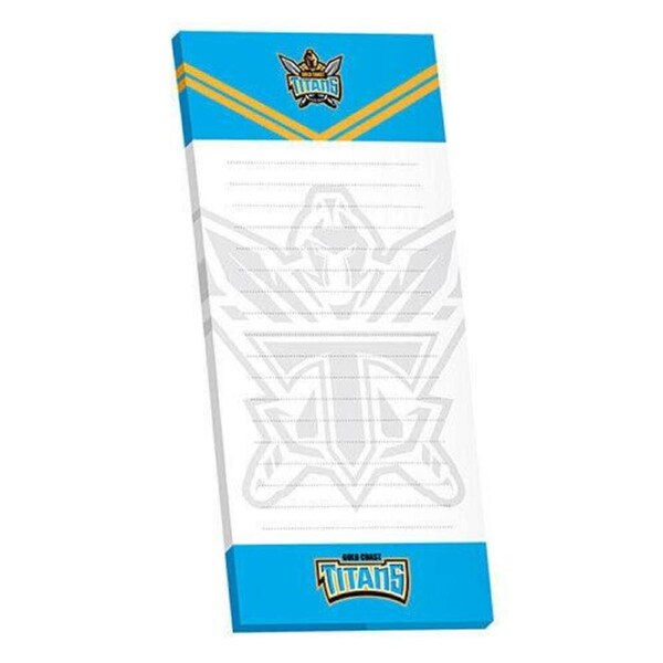 NRL Shopping List Note Pad - Gold Coast Titans -