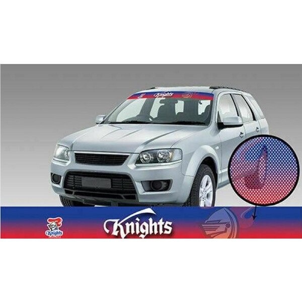 NRL Window Sun Visor Decal - Newcastle Knights - See Thru Car Sticker UV Safe