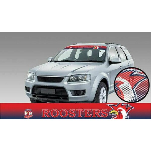 NRL Window Sun Visor Decal - Sydney Roosters - See Thru Car Sticker