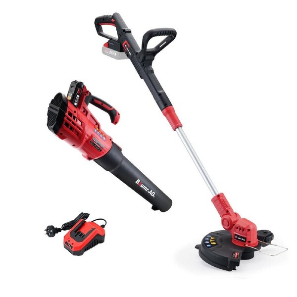 BAUMR-AG 20V Electric Whipper Snipper & Leaf Blower Combo Kit Cordless Line Trimmer, Battery Charger
