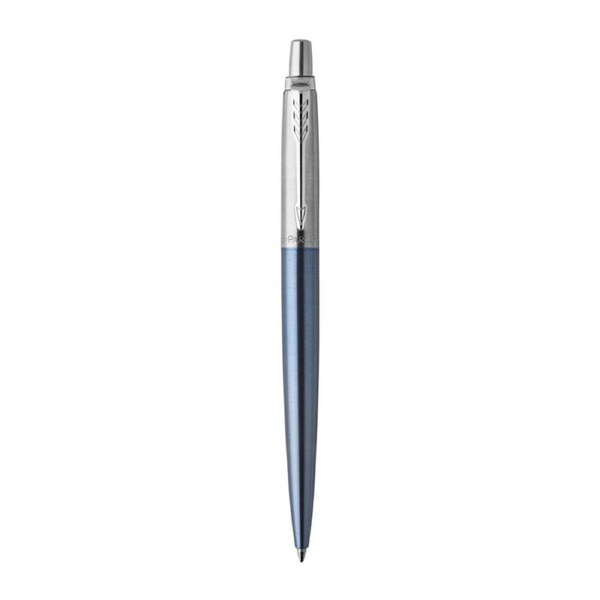PARKER Jotter Ballpoint Pen - Waterloo Blue Chrome Trim