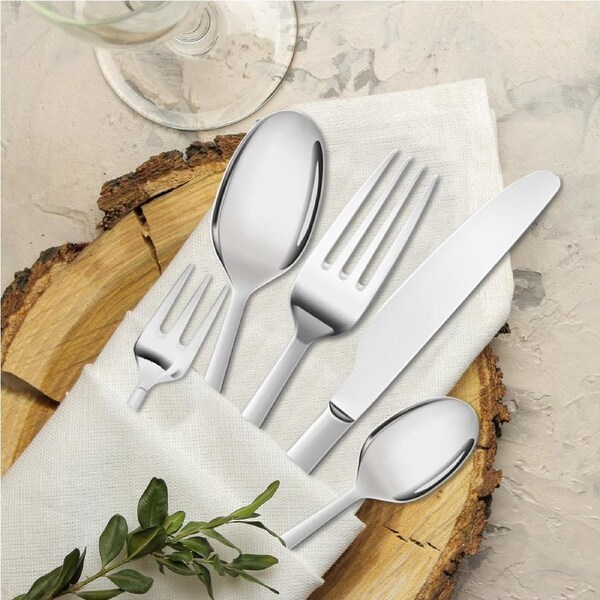 Toque Cutlery Set Stainless-Steel 30Pcs Silver Knife Fork Spoon Kids Tableware