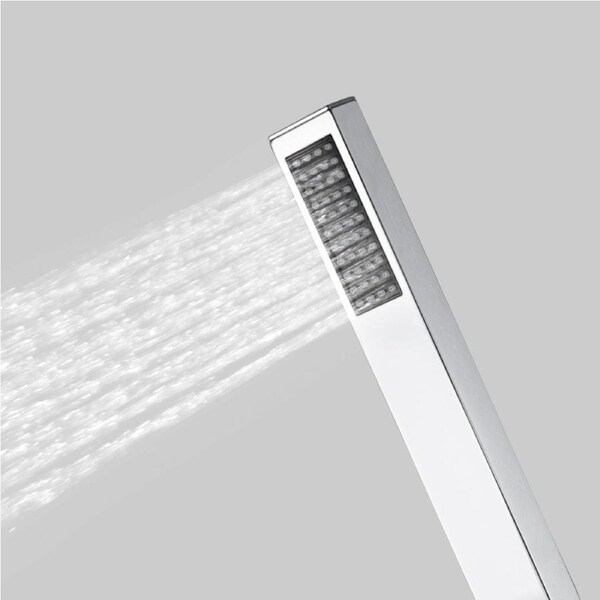 ACA WELS Black Square Solid Brass HandHeld Shower Head Shower Spray