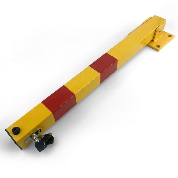 Parkero Square Heavy Duty Fold Down Security Parking Post Lock Safety Barrier 3 Keys