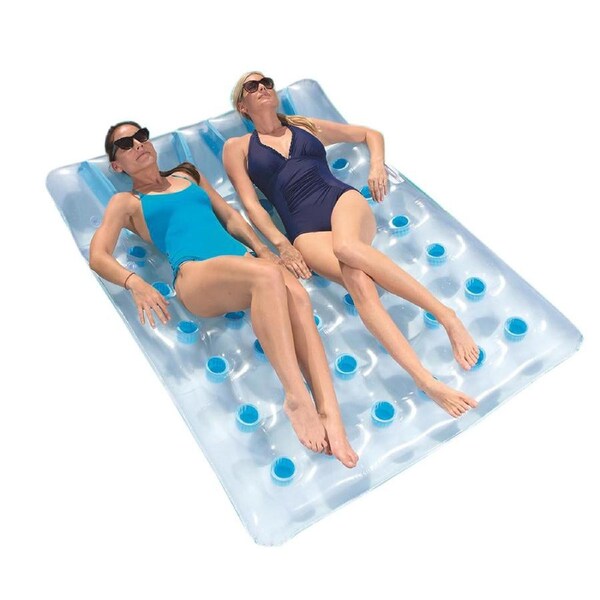 Bestway H2OGO Inflatable Double Floating Pool Lounge Bed Beach Water Mattress