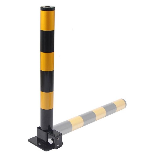 Parkero Fold Down Vehicle Security Car Parking Lock Safety Barrier Bollard Locker Barrier -Black