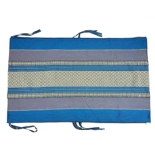 Blue Protector Cover For Large Thai Triangle Pillow 3 Fold Mattress Cushion Out Bed