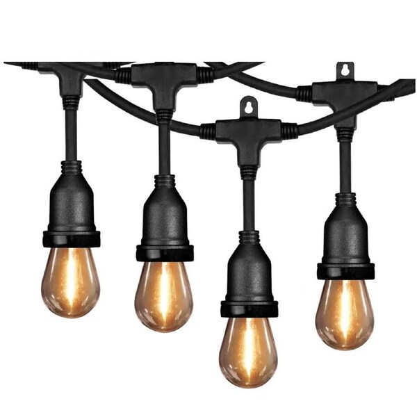 Feit 14.6m / 48ft Filament String Lights Set 24 LED Bulb+2 Spare ...