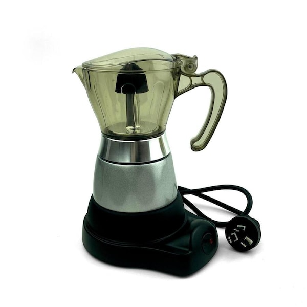 Mornest High Pressure Electric Moka Coffee Maker/Cafeteria Espresso Moka 4Cups PC & Aluminum