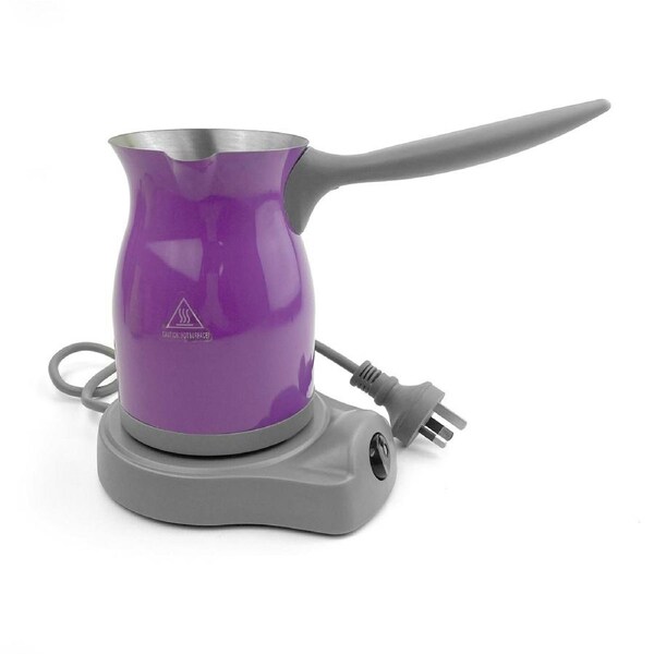 Mornest Purple Electric Turkish Greek Arabic Coffee Maker Pot Automatic Sensor Anti Overflow