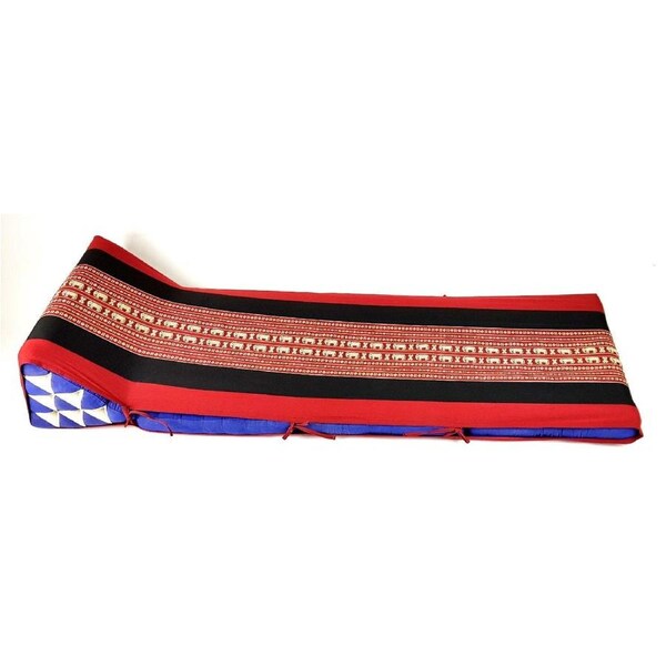 Red elephant Protector Cover For Large Thai Triangle Pillow 3 Fold Mattress Cushion Out Bed