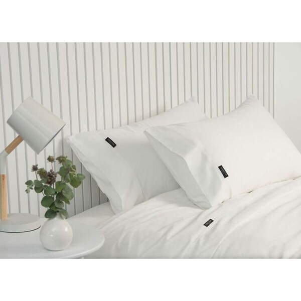 Sheraton Luxury 1000TC Cotton Double Bed Fitted Sheet Set w/ Pillowcases White