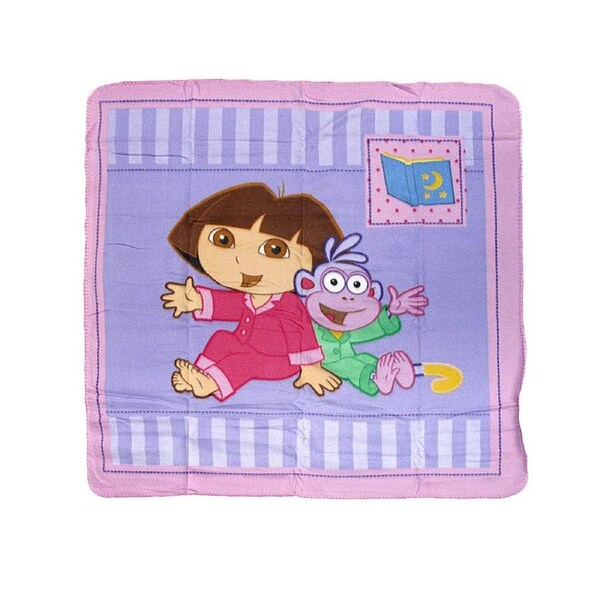 Caprice Polar Fleece Throw Rug Dora Explorer with Monkey 100 x 100 cm