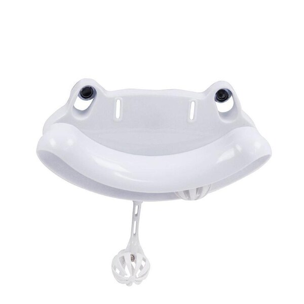 Froggo 18.5cm Suction Cup Cat Play Hanging Toy w/ Bells Interactive Fun White