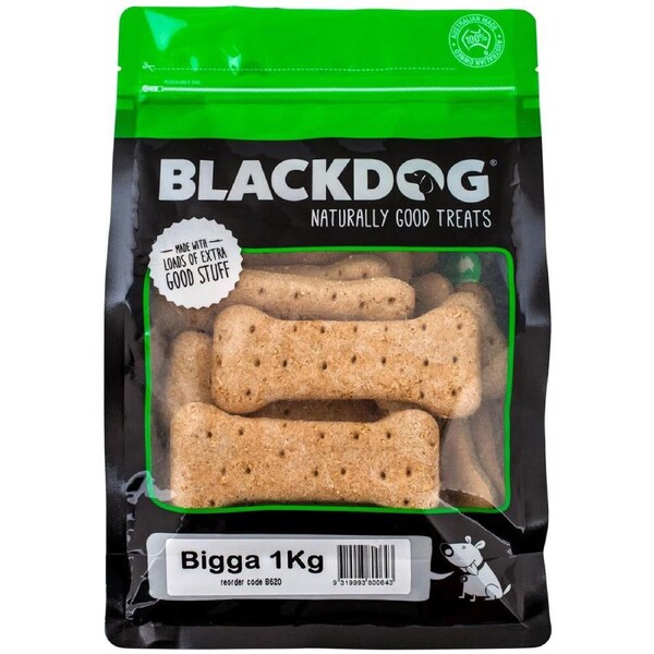 Blackdog 1kg Premium Dog Biscuits Puppy Chew Pet Healthy Omega Food Treats Bigga