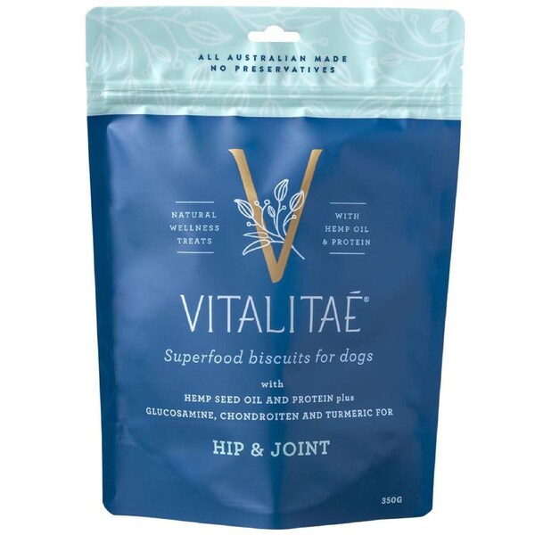 Vitalitae Dog 350g Biscuits Hip/Joint w/Hemp Oil/Protein Pet Healthy Food Treats