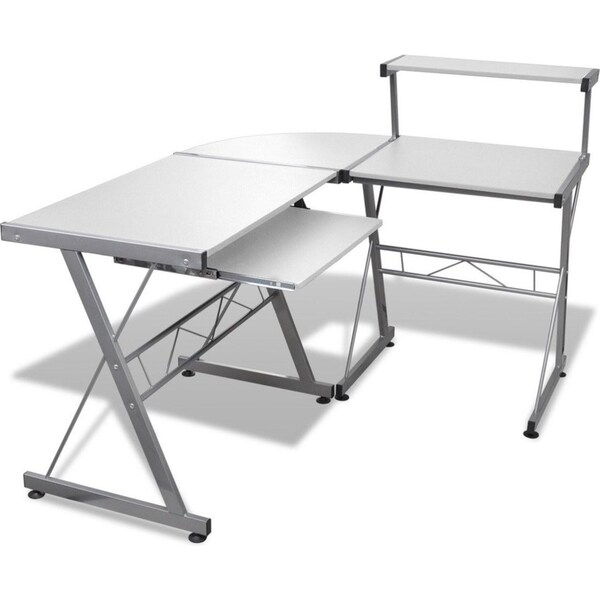 Corner Gaming Computer Desk - White
