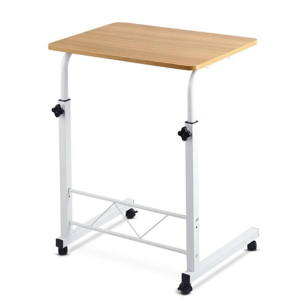 Portable Laptop Table Adjustable Height Desk - Light Wood