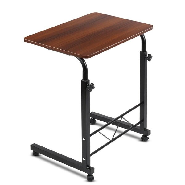 Portable Laptop Table Adjustable Height Desk - Dark Wood