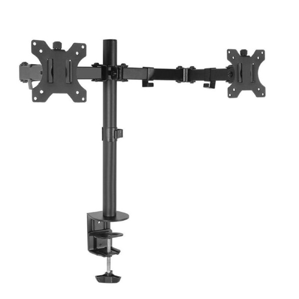 Dual Monitor Arm Stand Brackets - Black