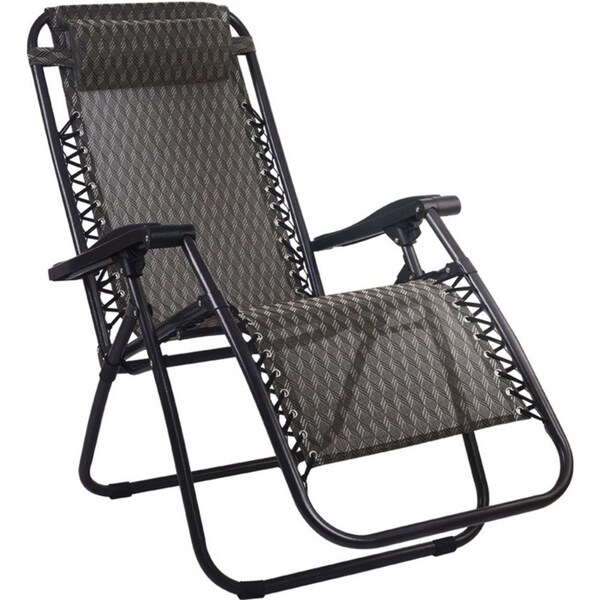 Portable Outdoor Recliner Patio Chair - Grey