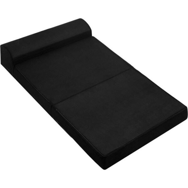 Portable Folding Sofa Bed Mattress - Black - Double