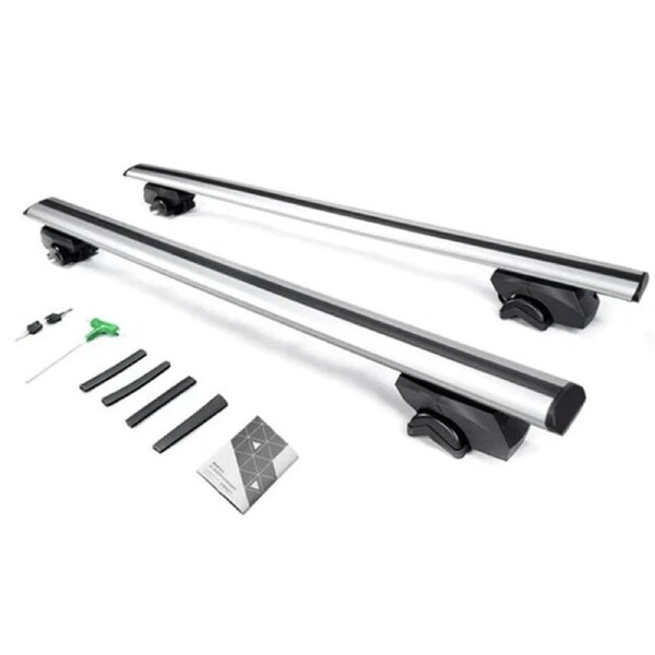 Elora Car Roof Rack Cross Bars Carrier Vehicle Lock Wrap Rails Adjustable 127cm