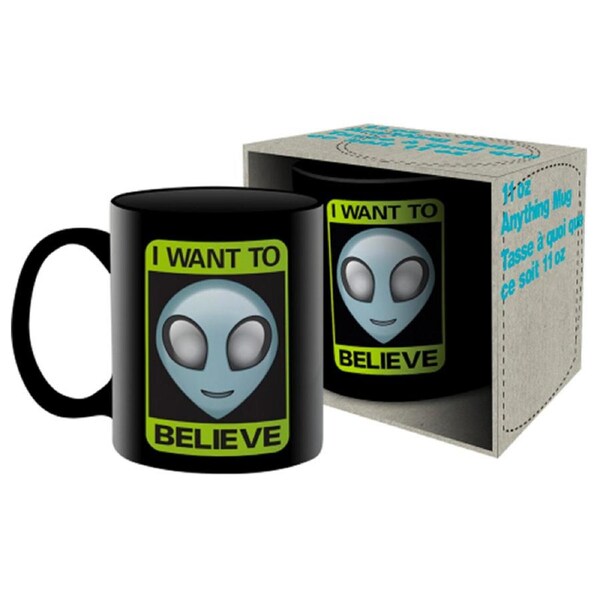 300ml Aquarius Aliens I Want To Believe Ceramic Coffee/Water/Soda Drink Mug/Cup