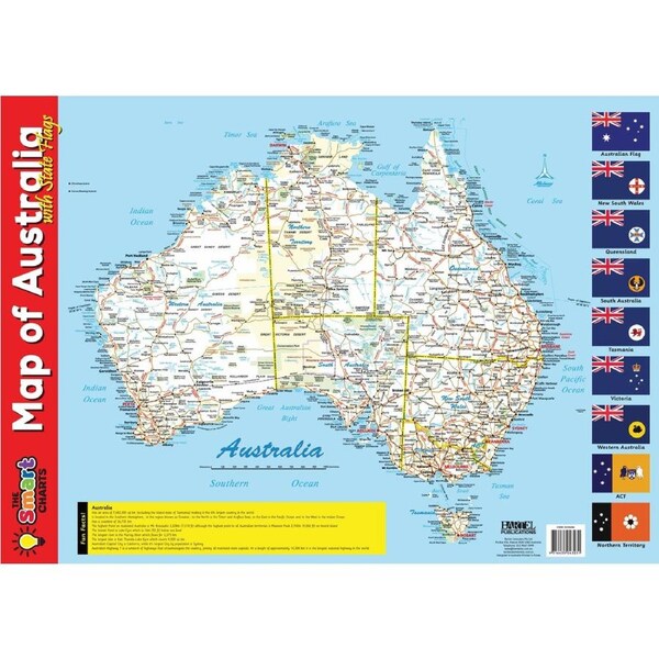 SMART CHART AUSTRALIAN MAP / NATIONAL ANTHEM