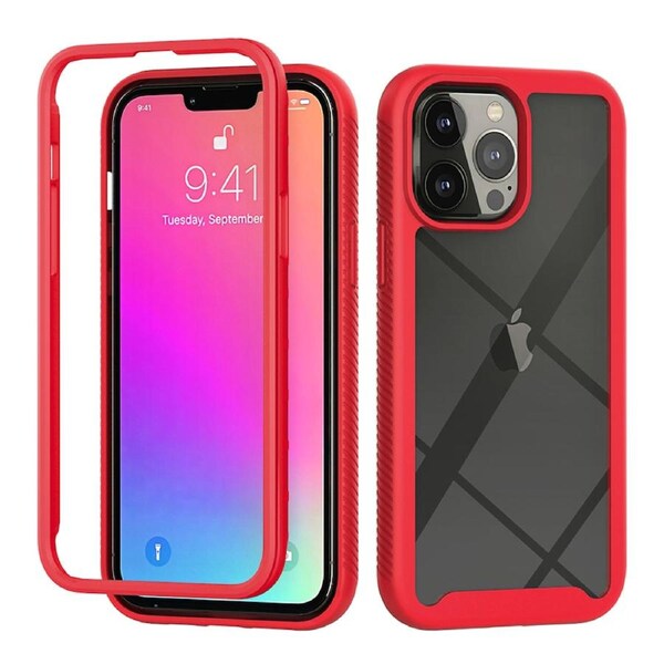 ZUSLAB Full Body Case for iPhone 13 Mini 5.4" Shockproof Rugged Dual Layer Protection Protective Cover for Apple - Red