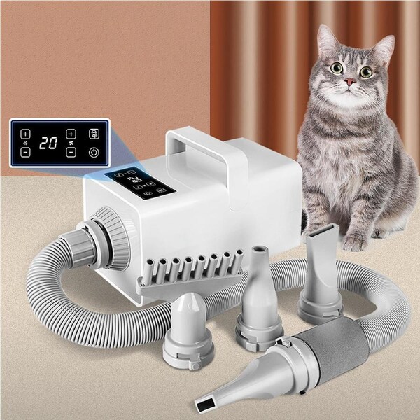 Pawz Pet Hair Dryer Dog Cat Led Grooming Hairdryer Blower Heater Low Noise 3200W
