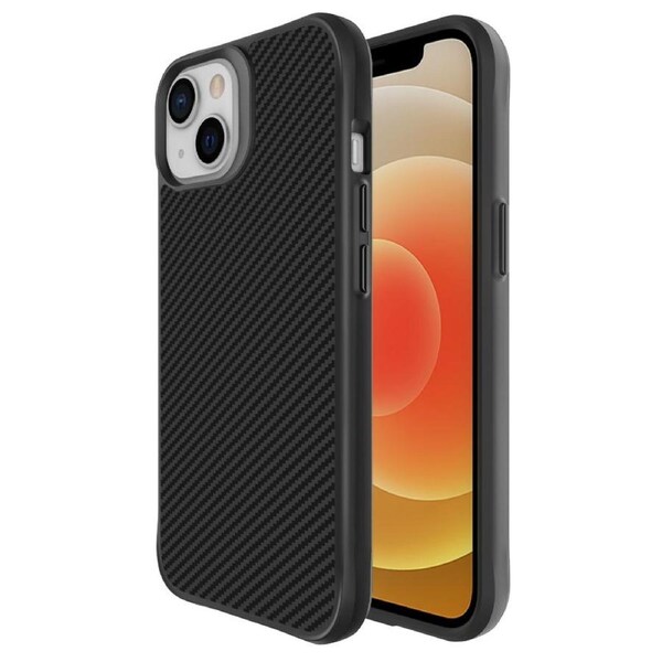 For iPhone 13 Mini Though Carbon Fiber Protective Cover Black