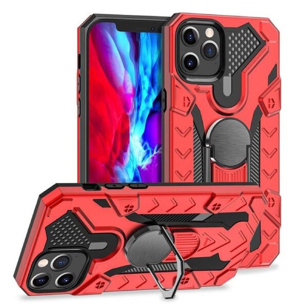 For iPhone 13 Pro Case Tough Protective Cover Magnetic Ring Holder Red
