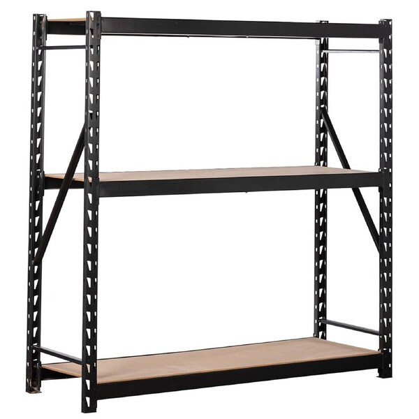Stratco Heavy Duty 3 Shelf Black Unit
