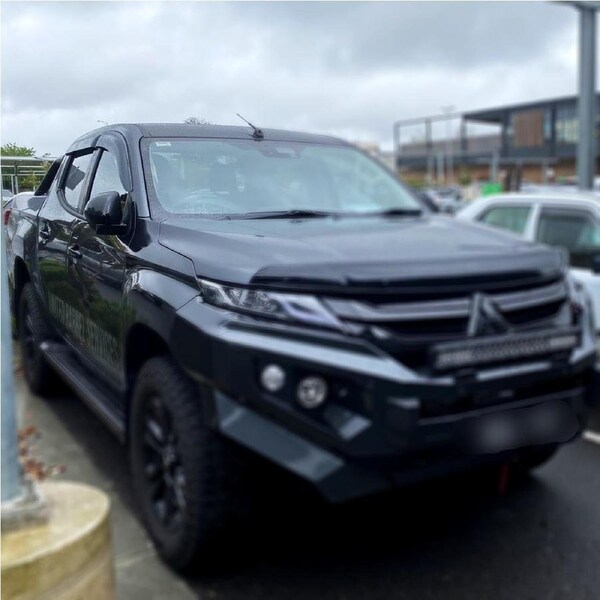 TRADIESCHOICE Bonnet Protector + Weathershields Visors for Mitsubishi Triton MR 2019-2023- Complete Protection and Style Package