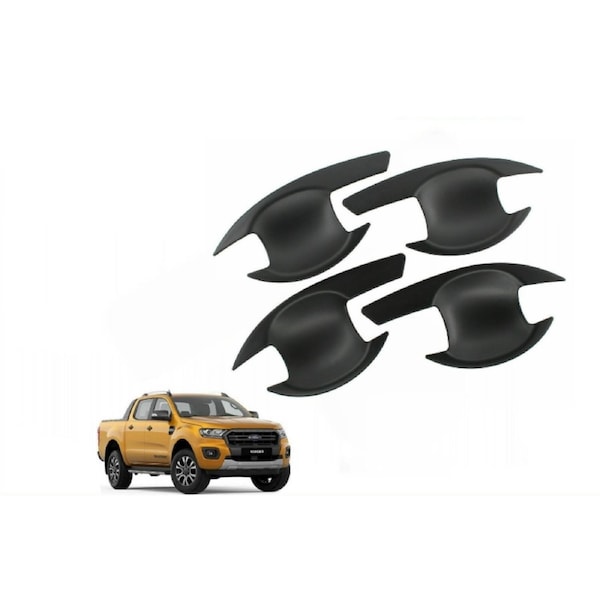 Black Door Handle Bowl Inserts for Ford Ranger PX 2011-2020